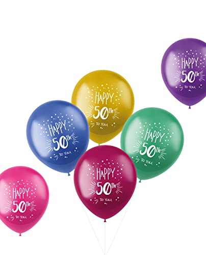 Folat 18850 Ballons schimmern 50 Jahre, Multicolour, Einheitsgröße Folat 18850 Ballons schimmern 50 Jahre, Multicolour, Einheitsgröße von Folat