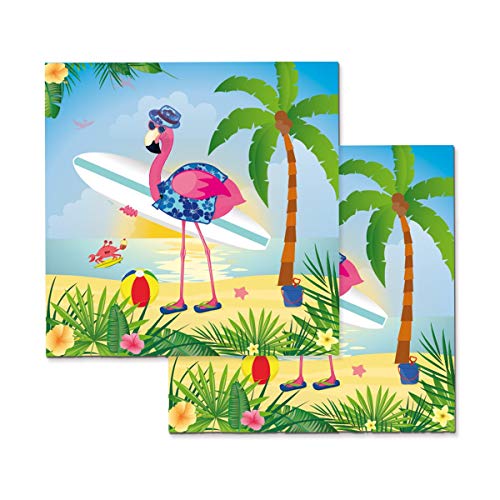 Folat 20 Servietten * FLAMINGO * für Mottoparty oder Kindergeburtstag // Par von Folat