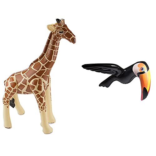 Folat 20272 Aufblasbare Giraffe Gelb, keine, Einheitsgröße & 20727 Aufblasbarer Tukan Mehrfarbig, Schwarz Folat 20272 Aufblasbare Giraffe Gelb, keine, Einheitsgröße & 20727 Aufblasbarer Tukan Mehrfarbig, Schwarz von Folat