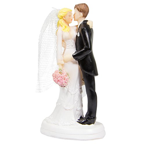 Folat 21285 - Hochzeitstorte Topper Figur Küssen Paar - ca. 11 cm hoch Multicolor von Folat
