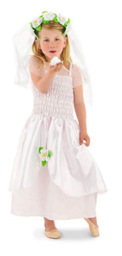Folat 21859 98-116, weiß Blumen Braut-Kostüm für Mädchen 2-teilig, Größe von Folat