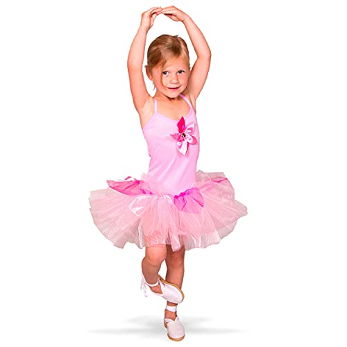 Folat 21866 Tutu-Ballerina-Hemd Mädchen, Größe 116-134, rosa von Folat