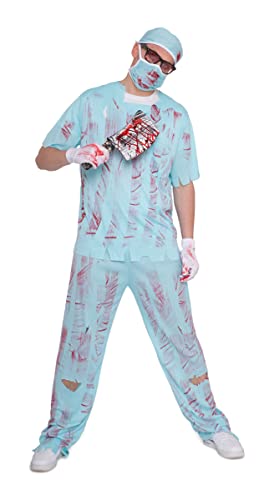 Folat 21980 Horror-Chirurg 4-teilig Costume, Blau, M/L Folat 21980 Horror-Chirurg 4-teilig Costume, Blau, M/L von Folat
