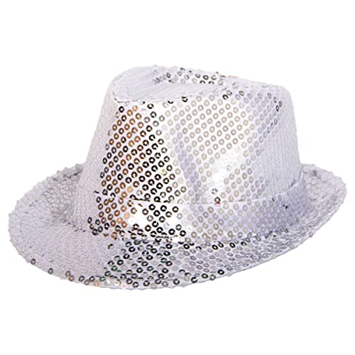 Folat 22533 Tribly Party Hut Deluxe mit Pailletten, Unisex-Erwachsene, Silber, Einheitsgröße Folat 22533 Tribly Party Hut Deluxe mit Pailletten, Unisex-Erwachsene, Silber, Einheitsgröße von Folat