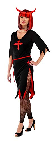 Folat 23734 Kleid Halloween Damen, S/M, schwarz/rot Costume von Folat