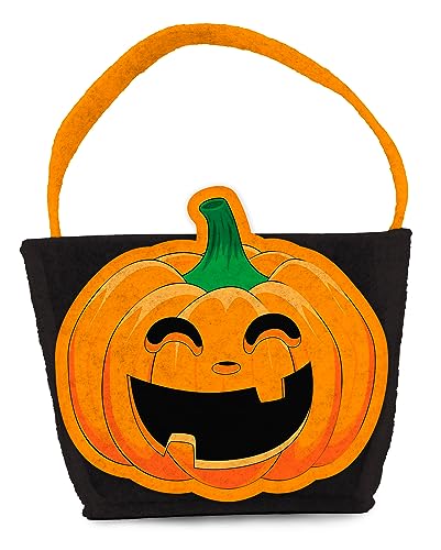 Folat 23874 - Happy Halloween Booo! - Trick or Treat Bag Filzkürbis Schwarz Kürbis Orange Schwarz,Tragetaschen Party Geschenktüten Wiederverwendbar mit Griffen für Halloween Gastgeschenke Folat 23874 - Happy Halloween Booo! - Trick or Treat Bag Filzkürbis Schwarz Kürbis Orange Schwarz,Tragetaschen Party Geschenktüten Wiederverwendbar mit Griffen für Halloween Gastgeschenke von Folat