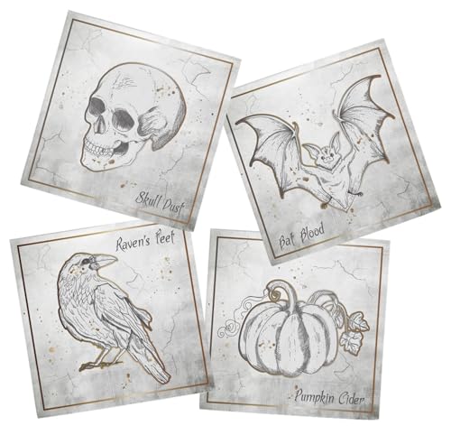 Folat 23890 Deko-Servietten-Creepy Curiosities-33 x33 cm-20 Stück-Gruseliges Horror Decoration Dekorationen Spukhaus & Halloween Party, Weiß Folat 23890 Deko-Servietten-Creepy Curiosities-33 x33 cm-20 Stück-Gruseliges Horror Decoration Dekorationen Spukhaus & Halloween Party, Weiß von Folat