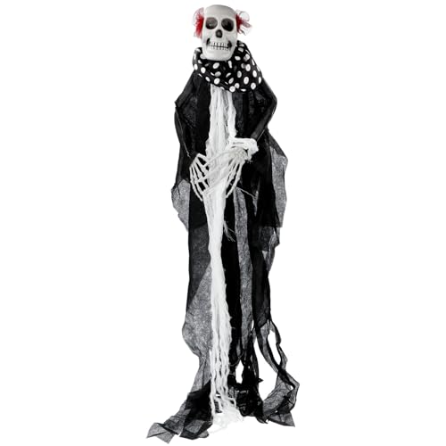 Folat 23905 Deko-Hängedekoration-Clownskelett-Halloween-30 x 85 cm-Gruseliges Horror Decoration Dekorationen Spukhaus & Halloween Party, Schwarz Folat 23905 Deko-Hängedekoration-Clownskelett-Halloween-30 x 85 cm-Gruseliges Horror Decoration Dekorationen Spukhaus & Halloween Party, Schwarz von Folat