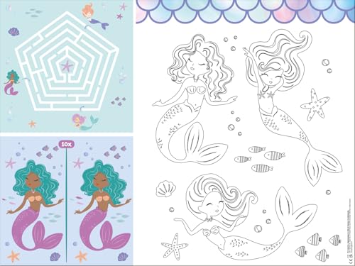 Folat 23936 Meerjungfrau Geburtstag Deko Blau mit Irisierende Glitzer - Spiele Platzdeckchen - Mermaid Magic - 6 Stück - Nixe Dekoration für Meerjungfrauparty Folat 23936 Meerjungfrau Geburtstag Deko Blau mit Irisierende Glitzer - Spiele Platzdeckchen - Mermaid Magic - 6 Stück - Nixe Dekoration für Meerjungfrauparty von Folat