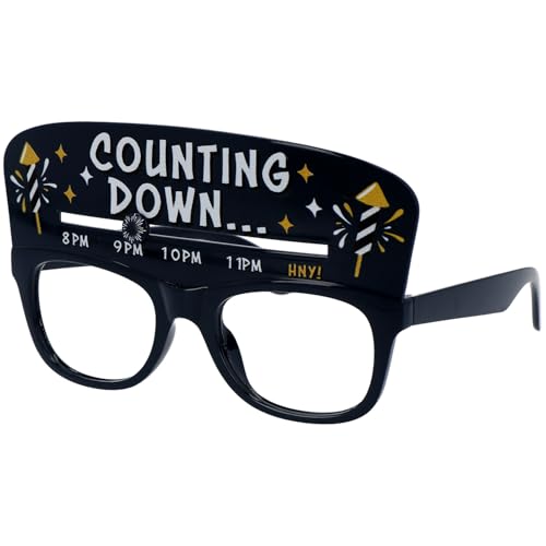 Folat 24077 Partybrille - Countdown Silvester - Festbrille, Mottoparty, Karneval, Blau von Folat