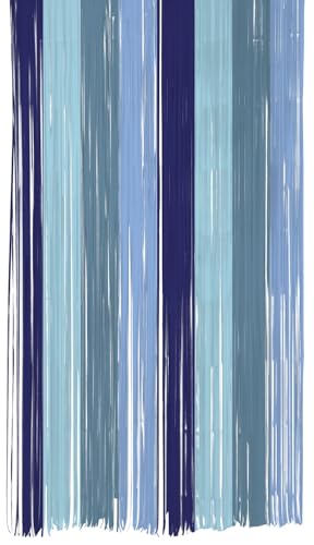 Folat 24323 Blau Papier Party DekorationenParty-Vorhang - Bold Blue - 2 x 1 Meter - Hochzeits Party Dekorationen für Festival, Karneval, Geburtstag deko, Babyparty und Baby Shower Jungen von Folat