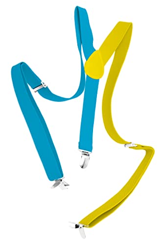 Folat 24864 Hosenträger Colorblock Blau/Gelb Neon für Karneval-Kleidung Zubehör Damen und Herren Party Fasching Kostüm Folat 24864 Hosenträger Colorblock Blau/Gelb Neon für Karneval-Kleidung Zubehör Damen und Herren Party Fasching Kostüm von Folat