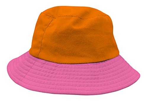 Folat 24872 Eimer Hut Colorblock Orange/Rosa für Karneval-Kleidung Zubehör Damen und Herren Party Fasching Kostüm von Folat