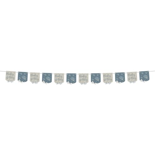Folat 24984 Baby Shower Deko, Babyparty, Blau, WeißWimpelkette - Blooming Baby Boy - 6 Meter Folat 24984 Baby Shower Deko, Babyparty, Blau, WeißWimpelkette - Blooming Baby Boy - 6 Meter von Folat