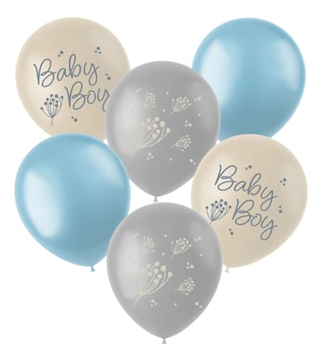 Folat 24987 Baby Shower Deko, Babyparty, Blau, WeißLatexballons- Blooming Baby Boy - 33 cm - 6 Stück Folat 24987 Baby Shower Deko, Babyparty, Blau, WeißLatexballons- Blooming Baby Boy - 33 cm - 6 Stück von Folat