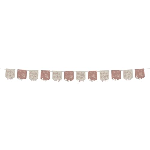 Folat 25000 Shower Deko, Babyparty, Rosa, WeißWimpelkette-Blooming Baby Girl-6 Meter, Mehrfarbig Folat 25000 Shower Deko, Babyparty, Rosa, WeißWimpelkette-Blooming Baby Girl-6 Meter, Mehrfarbig von Folat