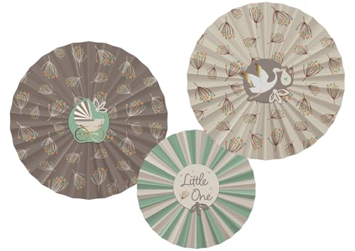 Folat 25017 Shower Deko, Babyparty, Grün, WeißDeko-Fan-Set-Blooming Baby Little One-3 Pieces, Multicolour Folat 25017 Shower Deko, Babyparty, Grün, WeißDeko-Fan-Set-Blooming Baby Little One-3 Pieces, Multicolour von Folat