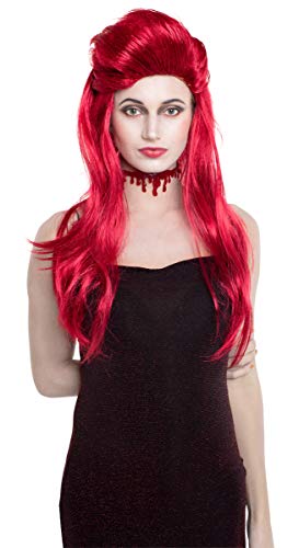Folat 26753 Halloween Perücke lange Haare Rot, Damen Folat 26753 Halloween Perücke lange Haare Rot, Damen von Folat
