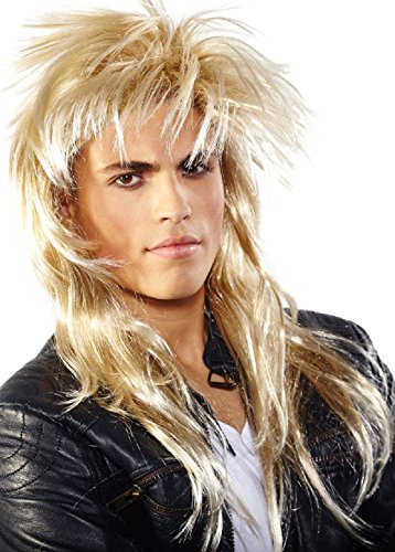 Folat 26770 Perücke Johnny Rocker Blond, mens, One Size von Folat