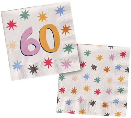 Folat 26879 Dekoration weiß mit bunten Sternen-Servietten-60-Starburst-33 x 33 cm-20 Stück-Fröhlich und farbenfroh Party Geschirr für Kinder und Erwachsenen Geburtstag, Mehrfarbig Folat 26879 Dekoration weiß mit bunten Sternen-Servietten-60-Starburst-33 x 33 cm-20 Stück-Fröhlich und farbenfroh Party Geschirr für Kinder und Erwachsenen Geburtstag, Mehrfarbig von Folat