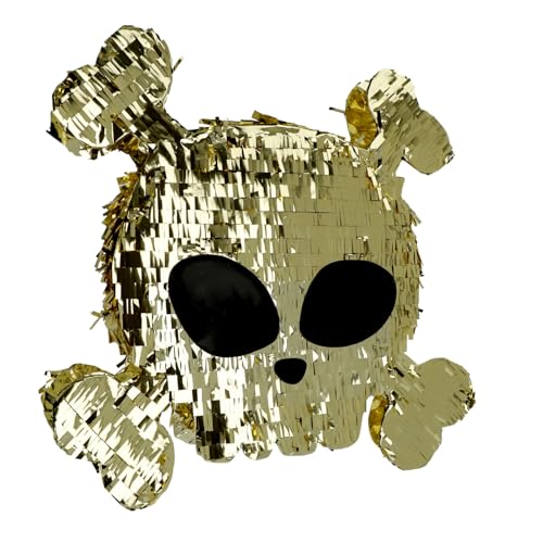 Folat 27476 Piraten Deko Kinder Geburtstag - Piñata - Piraten-Totenkopf & Knochen Schädel - Pirate Party - 50 x 50 cm - Piratenparty Mädchen Junge von Folat
