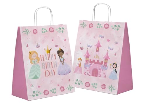 Folat 27491 Prinzessin Geburtstag Deko Rosa - Geschenktüten - Pretty Princess - 20 x 27 cm - 6 Stück - Prinzessinparty Folat 27491 Prinzessin Geburtstag Deko Rosa - Geschenktüten - Pretty Princess - 20 x 27 cm - 6 Stück - Prinzessinparty von Folat