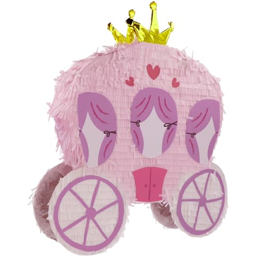 Folat 27494 Prinzessin Geburtstag Deko Rosa - Piñata - Princess Carriage - Pretty Princess - 50 x 50 cm - Prinzessinparty von Folat