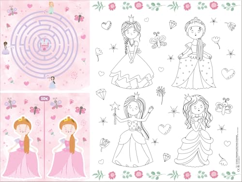 Folat 27495 Prinzessin Geburtstag Deko Rosa - Spiele Platzdeckchen - Pretty Princess - 6 Stück - Prinzessin Partygeschirr für Prinzessinparty Folat 27495 Prinzessin Geburtstag Deko Rosa - Spiele Platzdeckchen - Pretty Princess - 6 Stück - Prinzessin Partygeschirr für Prinzessinparty von Folat