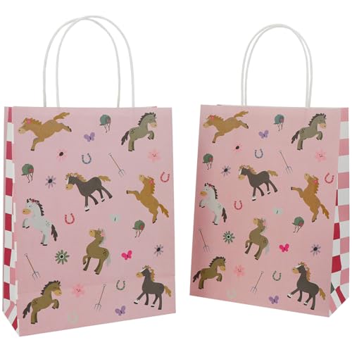 Folat 27508 Pferd Geburtstag Deko Rosa - Geschenktüten - Happy Horse - 20 x 27 cm - 6 Stück - Pferdparty Dekoration Folat 27508 Pferd Geburtstag Deko Rosa - Geschenktüten - Happy Horse - 20 x 27 cm - 6 Stück - Pferdparty Dekoration von Folat