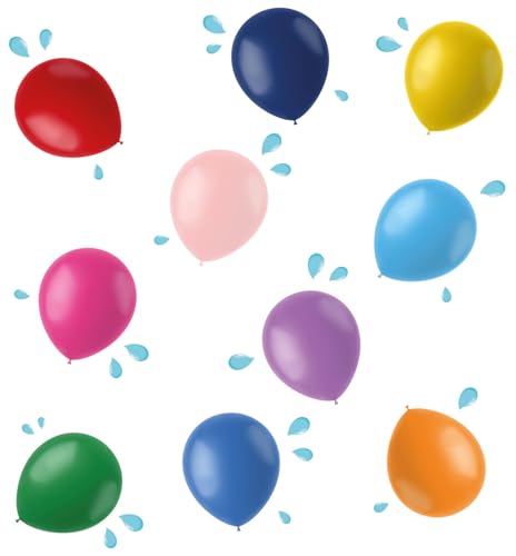 Folat 27877 Geburtstag und Party Dekoration Buntes - Wasserballons - Stripetastic - Assorti - 8 cm - 100 Stück - Partyzubehör für Kinder und Erwachsene von Folat