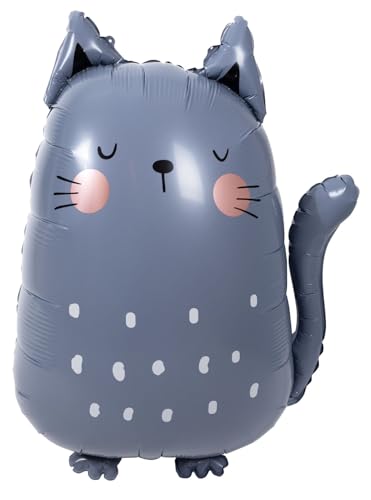 Folat 28585 Luftballon-Form-Katze-49 x 69 cm-Party Deko Kindergeburtstag, Tiere, Tierthema-Folienballon zum Befüllen mit Helium, Mehrfarbig Folat 28585 Luftballon-Form-Katze-49 x 69 cm-Party Deko Kindergeburtstag, Tiere, Tierthema-Folienballon zum Befüllen mit Helium, Mehrfarbig von Folat