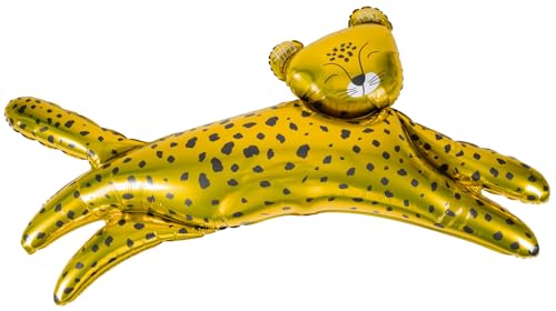 Folat 28588 Luftballon-Form-Leopard-124 x 63 cm-Party Deko Kindergeburtstag, Dschungel Tierthema-Folienballon zum Befüllen mit Helium, Mehrfarbig Folat 28588 Luftballon-Form-Leopard-124 x 63 cm-Party Deko Kindergeburtstag, Dschungel Tierthema-Folienballon zum Befüllen mit Helium, Mehrfarbig von Folat
