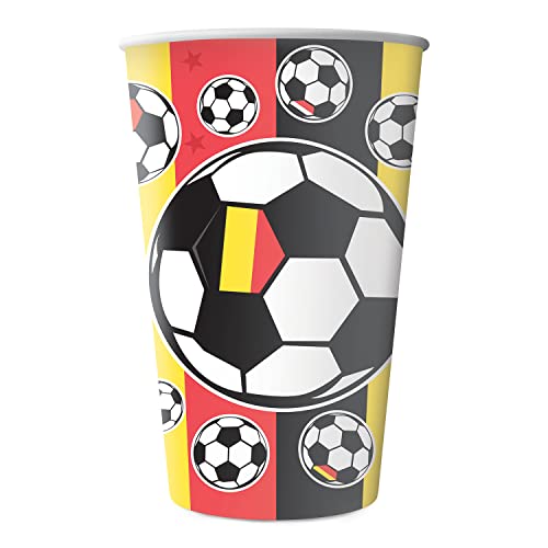 Folat 31098 Trinkbecher Belgien 650ml-8 Stück Fußball Weltmeisterschaft, Mehrfarbig von Folat