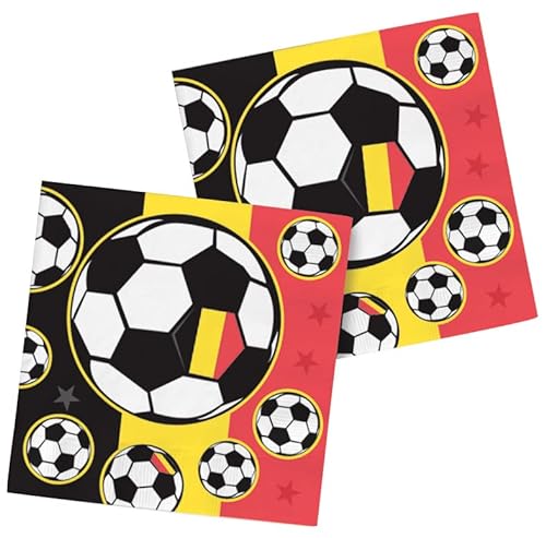 Folat 31099 Servietten Belgien 33x33cm-20 Stück Fußball Weltmeisterschaft, Mehrfarbig von Folat