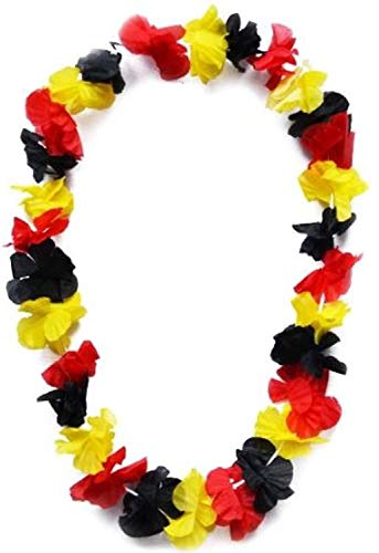 Folat 31206 – Deutschland Hawaii-Ketten, 2er Set, Schwarz, Rot, Gold, Halskette, Blumenkranz, WM, EM, Fußball, Sportveranstaltung, Ballermann, Karneval, Motto Party, Gartenparty, Public Viewing Folat 31206 – Deutschland Hawaii-Ketten, 2er Set, Schwarz, Rot, Gold, Halskette, Blumenkranz, WM, EM, Fußball, Sportveranstaltung, Ballermann, Karneval, Motto Party, Gartenparty, Public Viewing von Folat