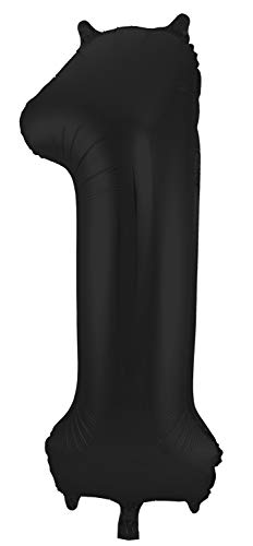 Folat 59314 Folienballon Zahl 11 - matt blau - ca. 86 cm hoch, schwarz, Large von Folat