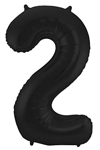 Folat 59321 Folienballon Zahl 12 - matt blau - ca. 86 cm hoch, schwarz, Large Folat 59321 Folienballon Zahl 12 - matt blau - ca. 86 cm hoch, schwarz, Large von Folat