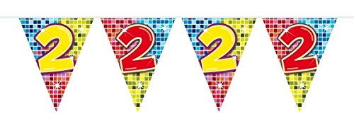 Folat 60002 - Wimpelkette Blocks Geburtstag - ca. 3 m - Zahl: 2 Folat 60002 - Wimpelkette Blocks Geburtstag - ca. 3 m - Zahl: 2 von Folat