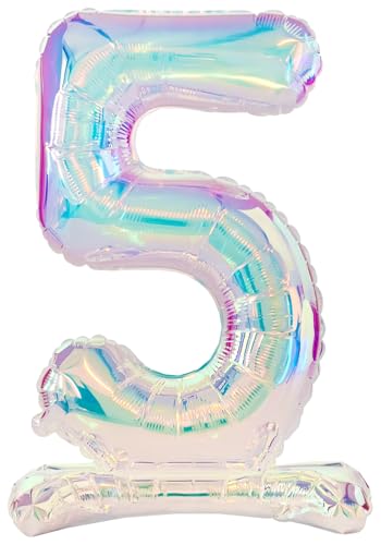 Folat 62950 Zahl Luftballon 5 Irisierende holographische Stehender Folienballon 72 cm - kein Helium erforderlich - Party Dekorationen für Geburtstag Babyparty Hochzeit Jubiläum Deko Folat 62950 Zahl Luftballon 5 Irisierende holographische Stehender Folienballon 72 cm - kein Helium erforderlich - Party Dekorationen für Geburtstag Babyparty Hochzeit Jubiläum Deko von Folat