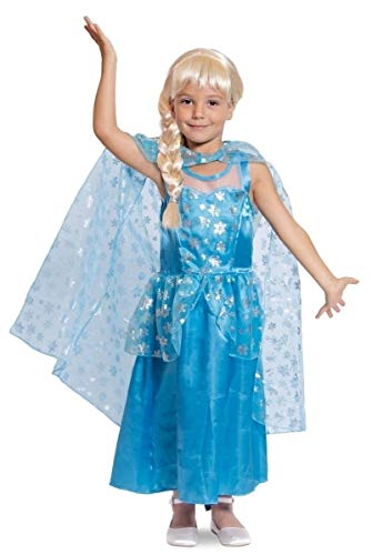 Folat 63217 Prinzessin Eisprinzessin Kleid-Kind, Größe 116-134, blau von Folat