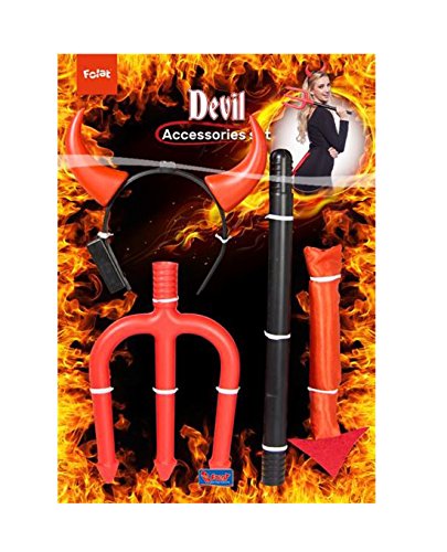 Folat 63451 Halloween Accessoires Set Teufel, One Size von Folat
