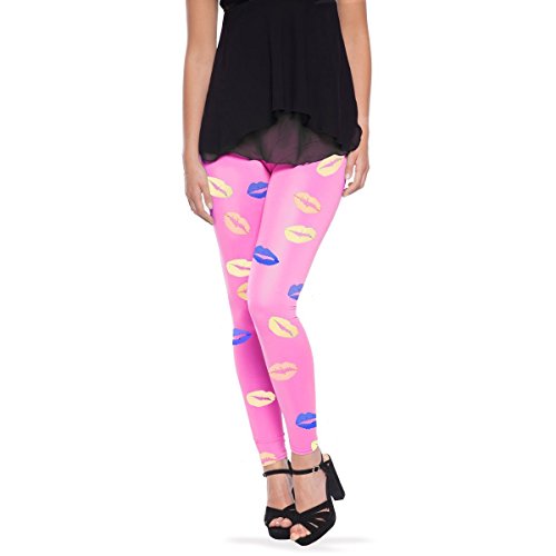 Folat 63547 Rosafarbene Leggings Lippen, Pink von Folat