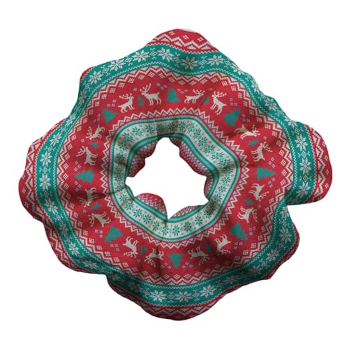 Folat 63783 Haargummis-Fairisle-Cosy Christmas-3 Stück Weihnachtsfarben-Weihnachtsaccessoire, Weihnachtskostüm, Mehrfarbig von Folat