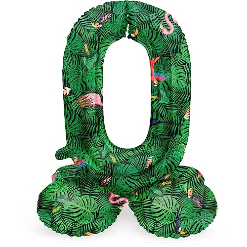 Folat 63940 Luftballon Geburtstag Stehender Ziffer 0 Jungle Vibe Grün 72 cm-Decoration Geburtstagdeko, Ballon Zahl, Kein Helium erforderlich Folat 63940 Luftballon Geburtstag Stehender Ziffer 0 Jungle Vibe Grün 72 cm-Decoration Geburtstagdeko, Ballon Zahl, Kein Helium erforderlich von Folat