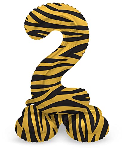 Folat 63952 Luftballon Geburtstag Stehender Ziffer Zahl 2 Tiger Chic Löwe Braun Schwarz 72 cm - Decoration Geburtstagdeko, Ballon Zahl, Kein Helium erforderlich Folat 63952 Luftballon Geburtstag Stehender Ziffer Zahl 2 Tiger Chic Löwe Braun Schwarz 72 cm - Decoration Geburtstagdeko, Ballon Zahl, Kein Helium erforderlich von Folat
