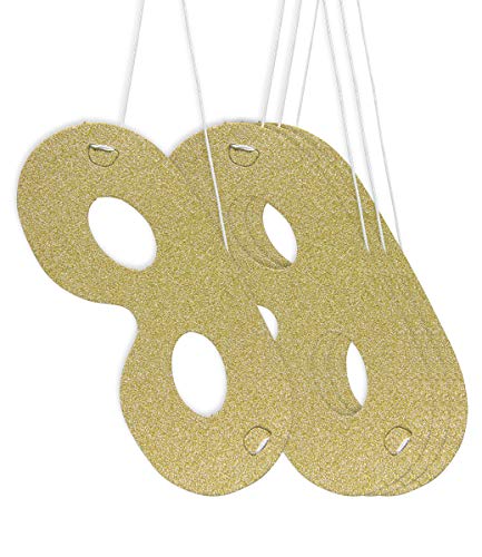 Folat 65764 Halloween Goldfarbene Glitter Masken - 4 Stück, Unisex Adult, Gold Folat 65764 Halloween Goldfarbene Glitter Masken - 4 Stück, Unisex Adult, Gold von Folat