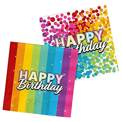 Folat 65822 Servietten Rainbow Bday 33x33 cm - 20 Stück, Mehrfarbig Folat 65822 Servietten Rainbow Bday 33x33 cm - 20 Stück, Mehrfarbig von Folat