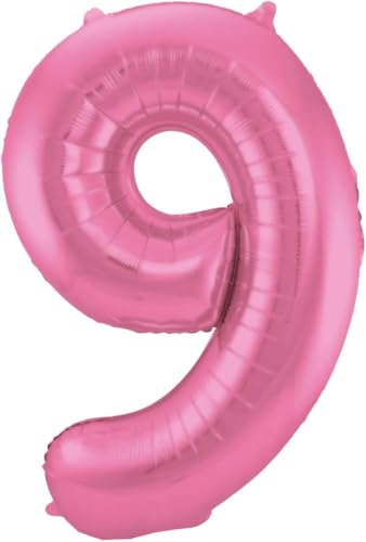 Folat 65909 Folienballon Ziffer Zahl 9 Rosafarbener Metallic 86 cm-Helium Ballon Decoration Geburtstag, Hochzeit, Jubiläum, Pink Matt, Medium Folat 65909 Folienballon Ziffer Zahl 9 Rosafarbener Metallic 86 cm-Helium Ballon Decoration Geburtstag, Hochzeit, Jubiläum, Pink Matt, Medium von Folat