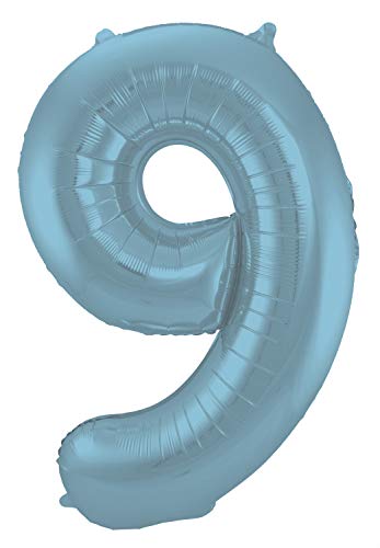 Folat 65949 - Folienballon Zahl 9 - blau Pastel ca. 86 cm Folat 65949 - Folienballon Zahl 9 - blau Pastel ca. 86 cm von Folat