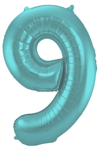 Folat 65969 - Folienballon Zahl 9 - Mint Grün Pastel ca. 86 cm von Folat